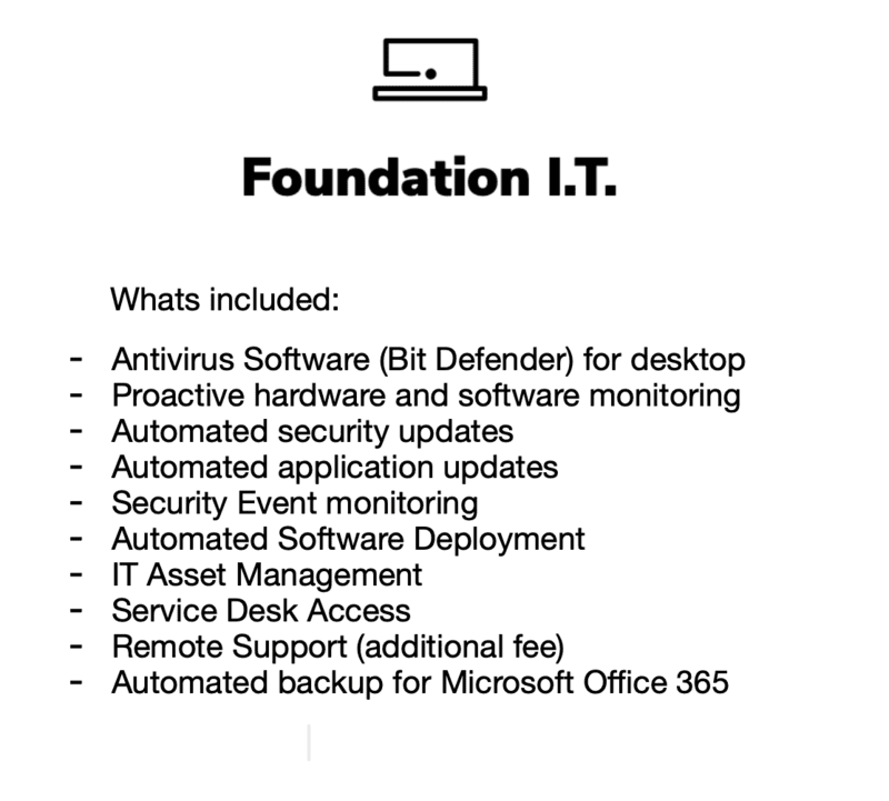 Foundation I.T. Package